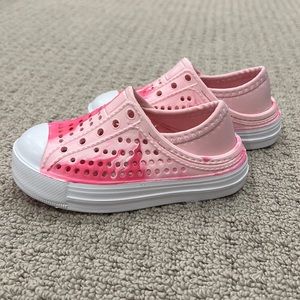First Steps girls croc/sandals size 7!